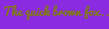 Image with Font Color 808000 and Background Color 8A2BE2